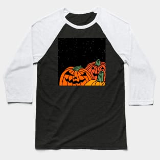 Spooky Pumpkins Late Night Halloween Horror Baseball T-Shirt